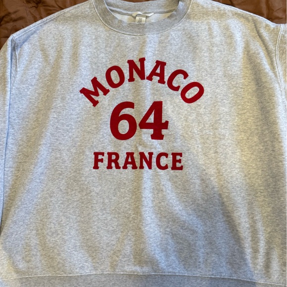 H&M Light Gray Ribbed Sweatshirt - Picture 2 of 5